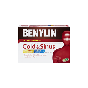 Benylin Cold & Sinus Day/Night 20 Tablets (10 Day & 10 Night)