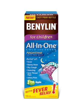 Benylin For Children All-In-One Cold and Fever Nighttime 100mL