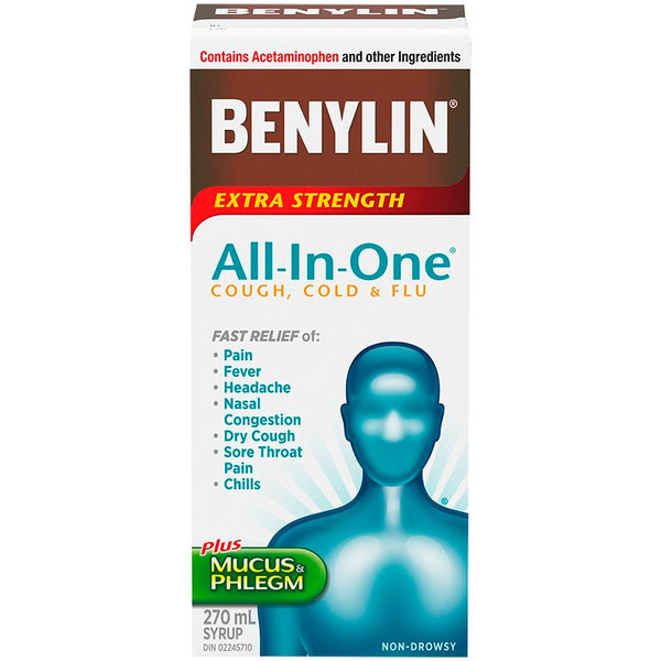 Benylin All-In-One Cold And Flu Extra Strength Plus Mucus & Phlegm