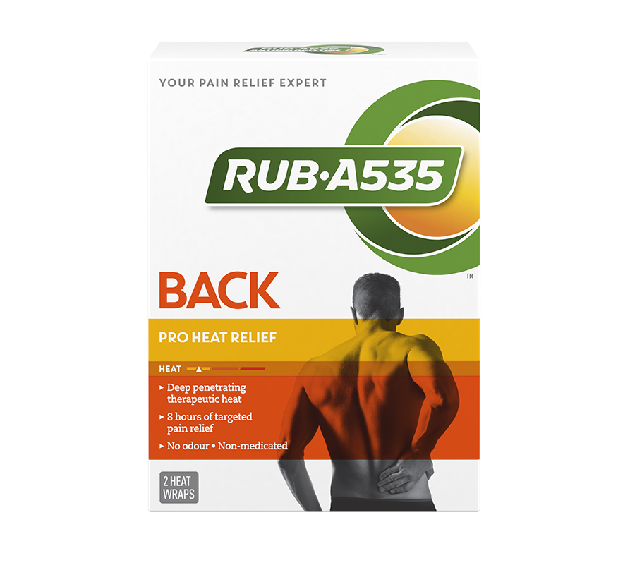 Rub-A535 2 Heat Wraps for Back & Hip