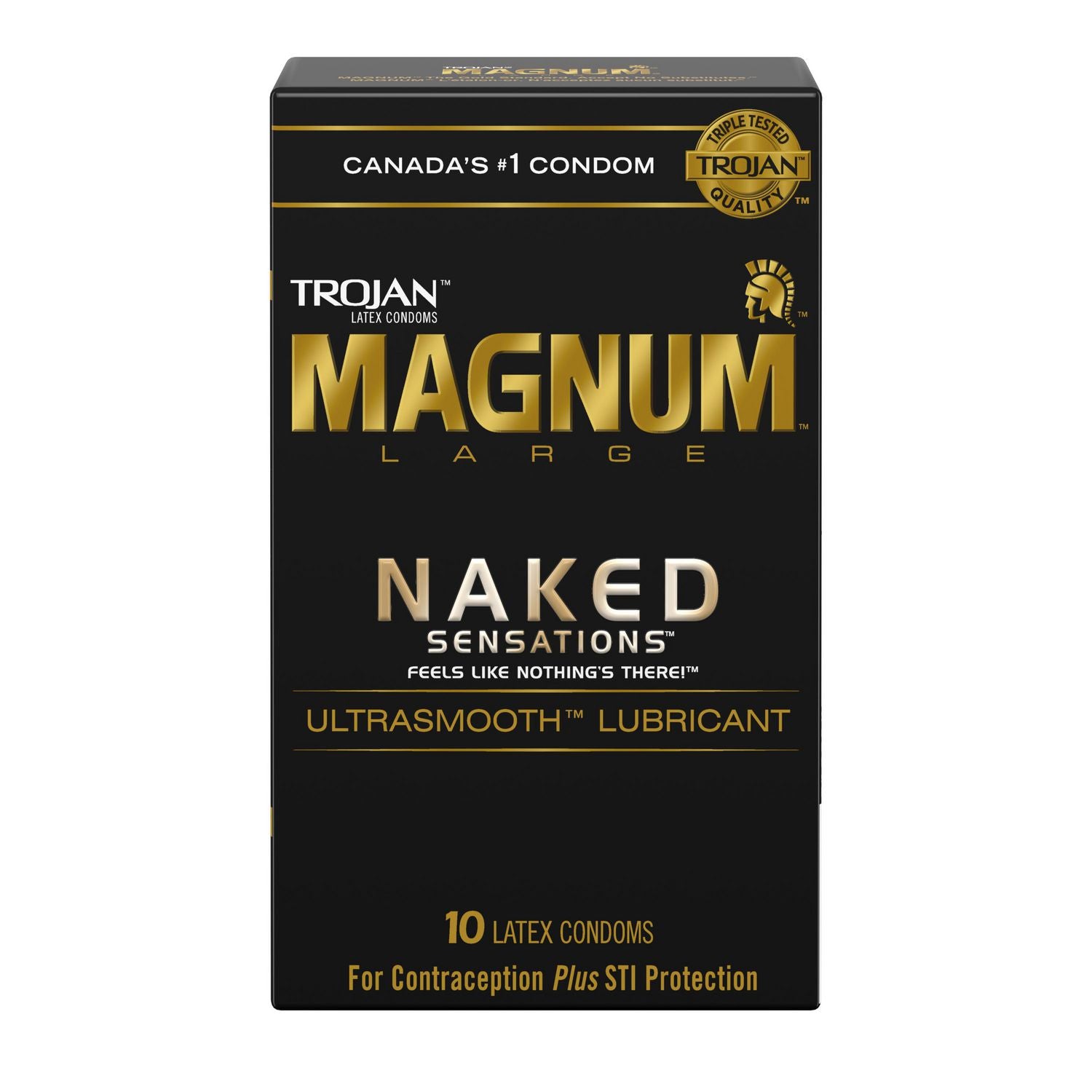 Trojan Magnum Large Naked Sensations 10 Latex Condoms