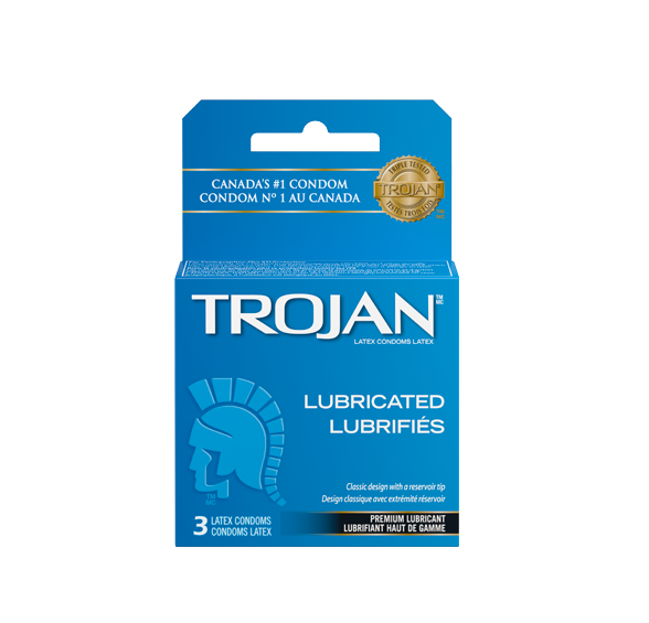 Trojan Premium Lubricated 3 Latex Condoms