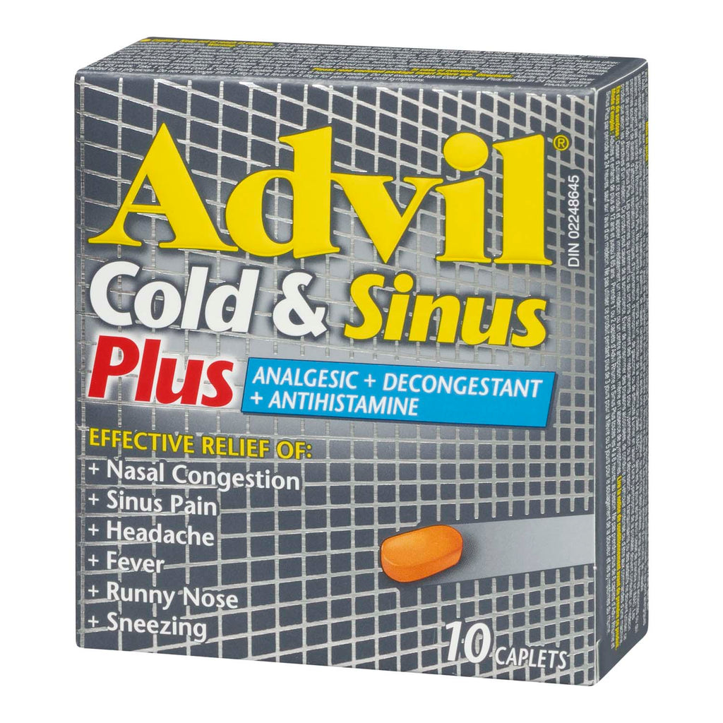 Coldac Sinus Advil Cold & Sinus Plus Caplets – Pharmacy For Life