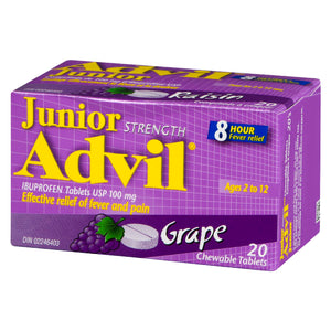 Advil Junior Strength Grape Chewable Tablets