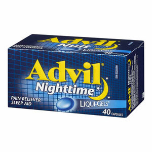 Advil Nighttime Liqui-Gels Pain Reliever Sleep Aid 40 Capsules