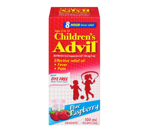Children's Advil Blue Raspberry Flavour Dye Free 100mL