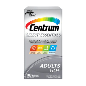 Centrum Select Essentials Adults 50+ Multivitamin 100 Tablets