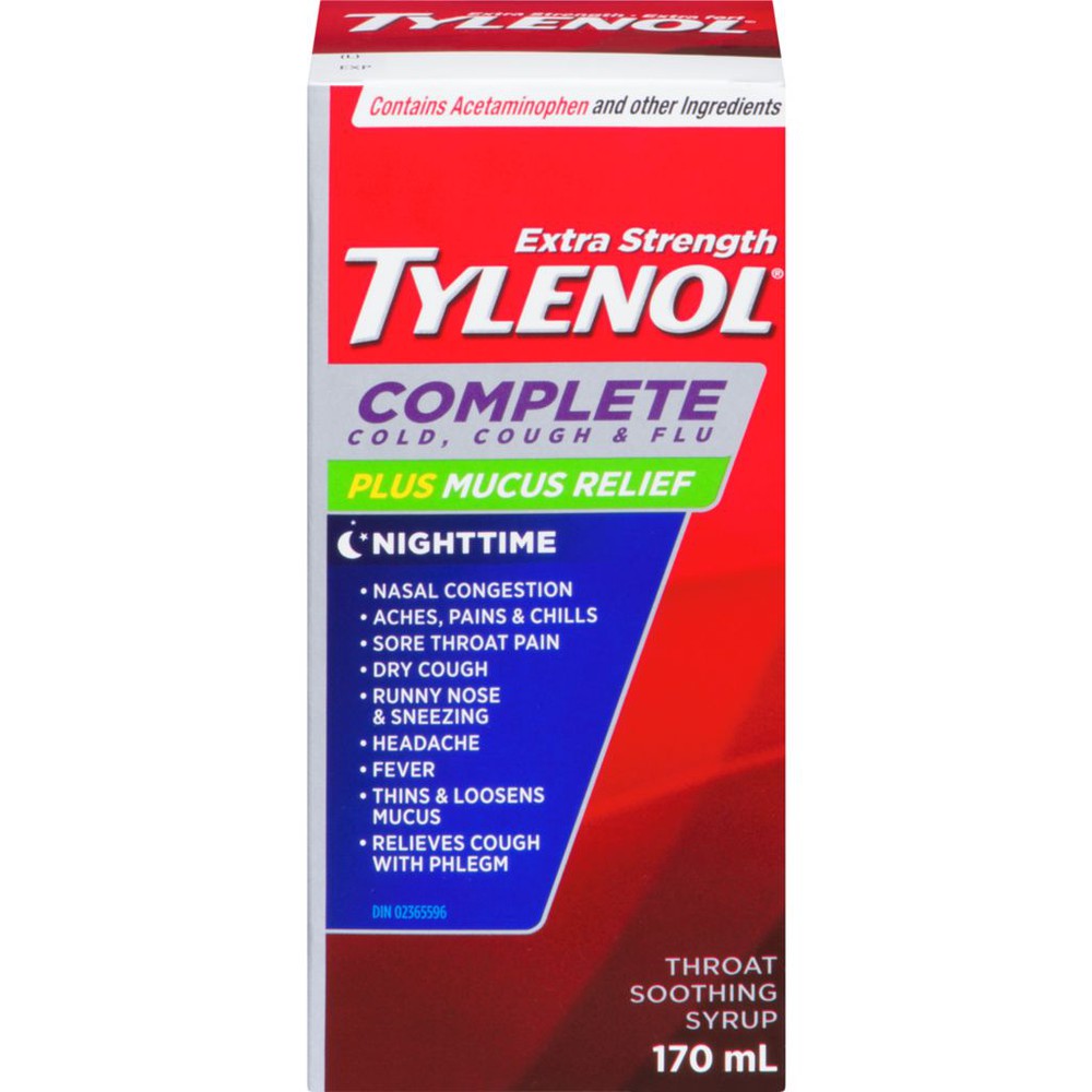 Tylenol Complete Cold, Cough & Flu Plus Mucus Relief Extra Strength Nighttime