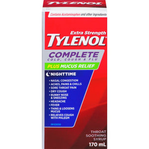Tylenol Complete Cold, Cough & Flu Plus Mucus Relief Extra Strength Nighttime