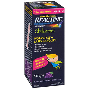 Reactine Allergy Children's Grape Flavour 118mL