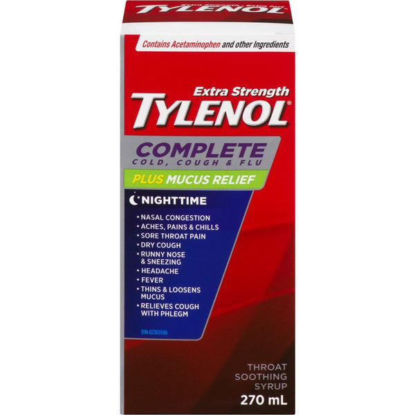 Tylenol Complete Cold, Cough & Flu Plus Mucus Relief Extra Strength Nighttime