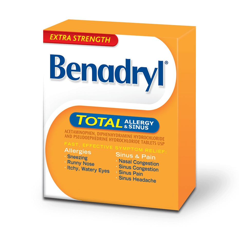 Benadryl Total Allergy & Sinus 30 Tablets