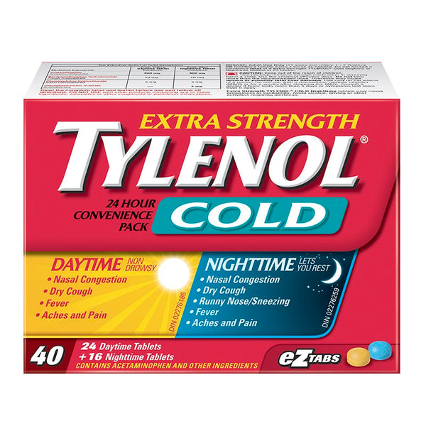 Tylenol Cold 24 Hours Convenience Pack Extra Strength EZTabs