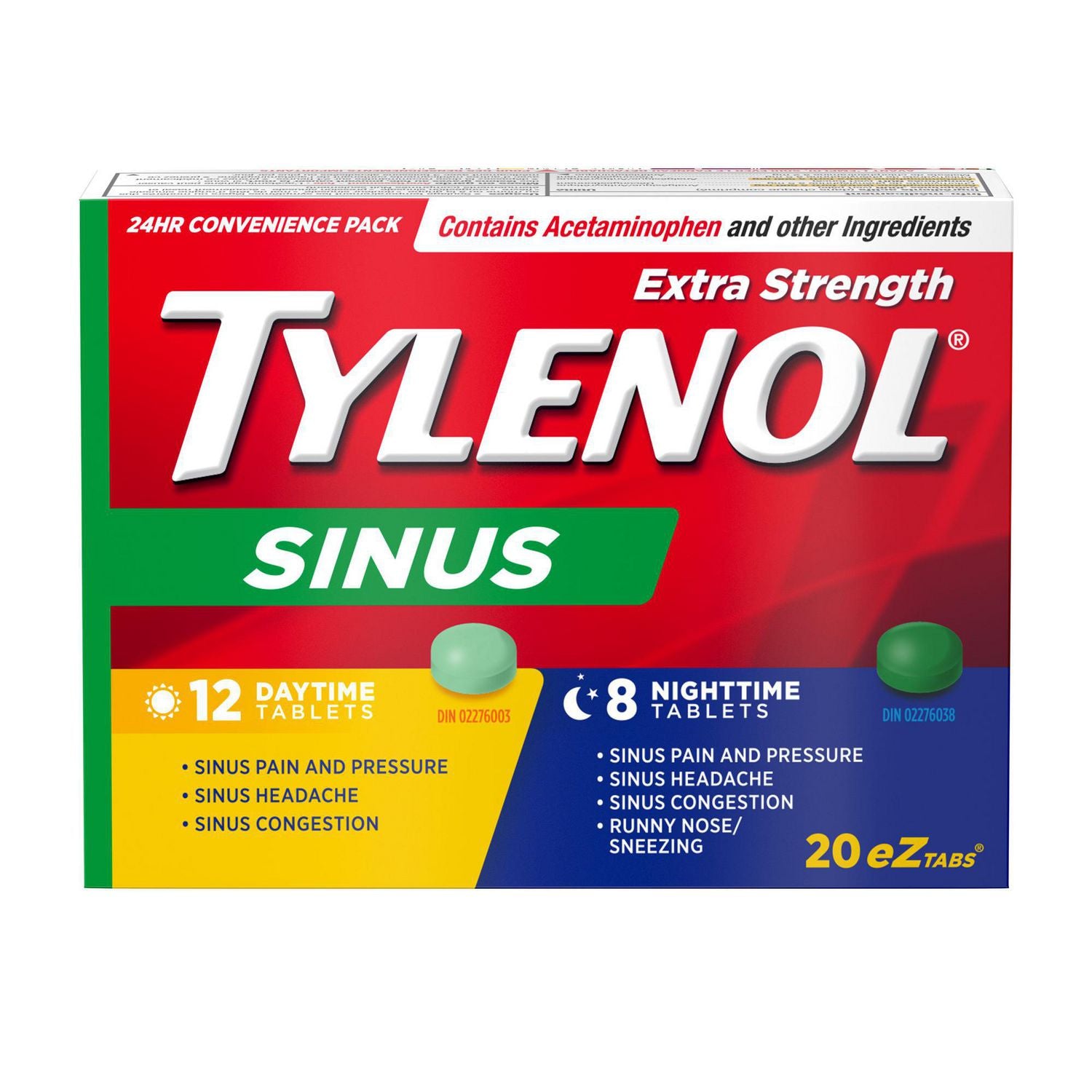Tylenol Sinus 24 Hour Convenience Pack Extra Strength EZTabs