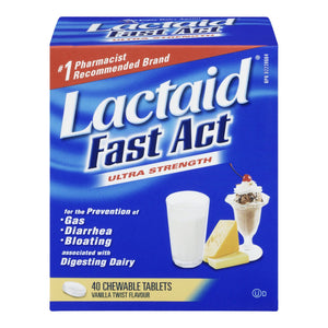 Lactaid Ultra Strength Fast Act Chewable Tablets 40 Tablets