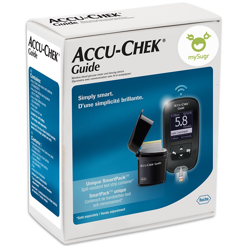 Accu-Chek Guide Wireless Blood Glucose Meter and Lancing Device ...