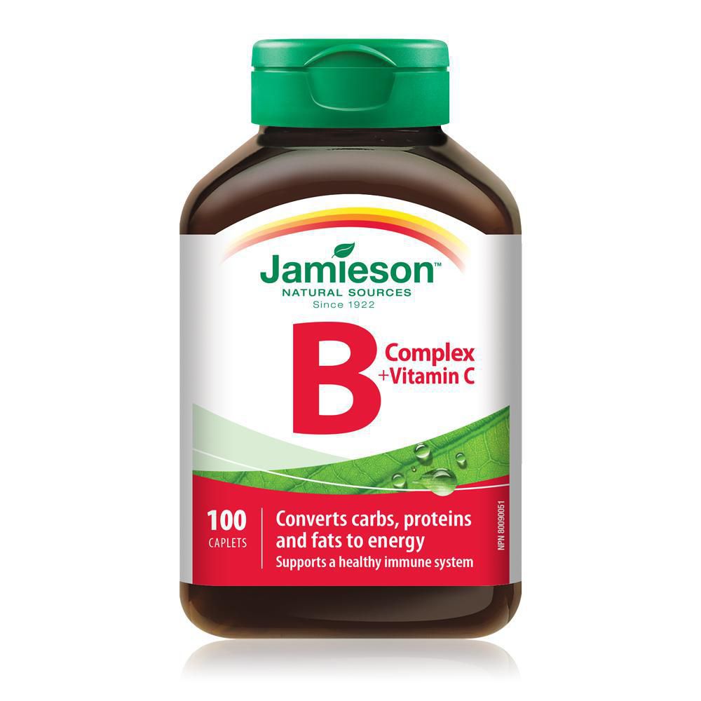 Jamieson Vitamin B Complex + Vitamin C 100 Tablets