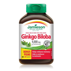 Jamieson Ginkgo Biloba 60 + 30 Caplets