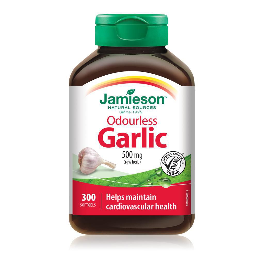 Jamieson Odourless Garlic 500mg 300 Softgels