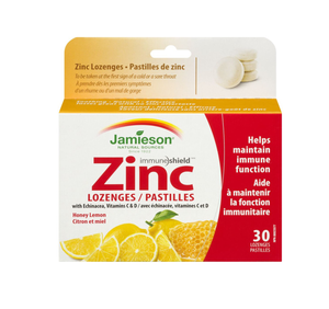 Jamieson Zinc Lozenges 30 Lozenges Honey Lemon