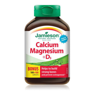 Jamieson Calcium Magnesium + Vitamin D3 100 + 100 Caplets