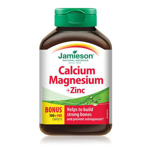 Jamieson Calcium Magnesium + Zinc 100 + 100 Caplets