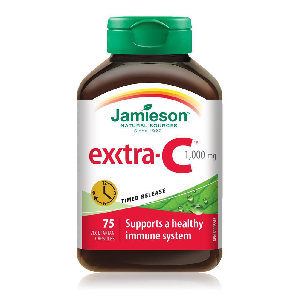 Jamieson Exxtra-C 1000mg 75 Timed Release Vegetarian Capsules