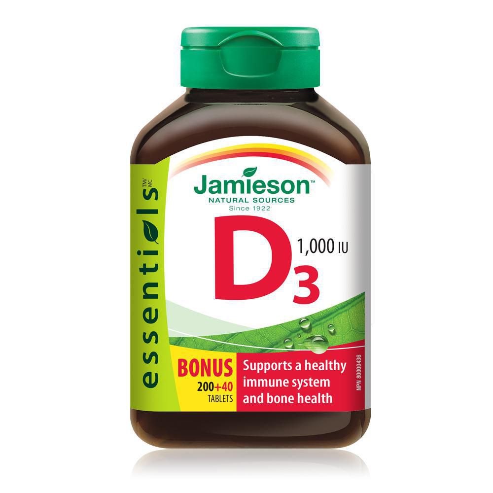 Jamieson Vitamin D 1000IU 200+ 40 Tablets