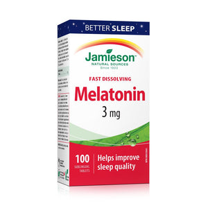 Jamieson Fast Dissolving Melatonin 3mg 100 Sublingual Tablets
