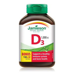 Jamieson Vitamin D 1000IU 150 + 30 Softgels