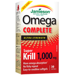 Jamieson Omega Complete Pure Krill Oil 1000mg 30 Softgels