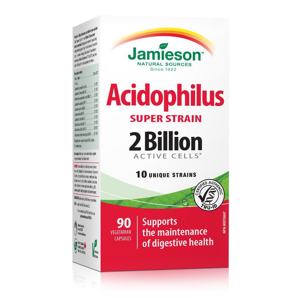 Jamieson Acidophilus Super Strain 2 Billion Active Cells 90 Vegetarian Capsules