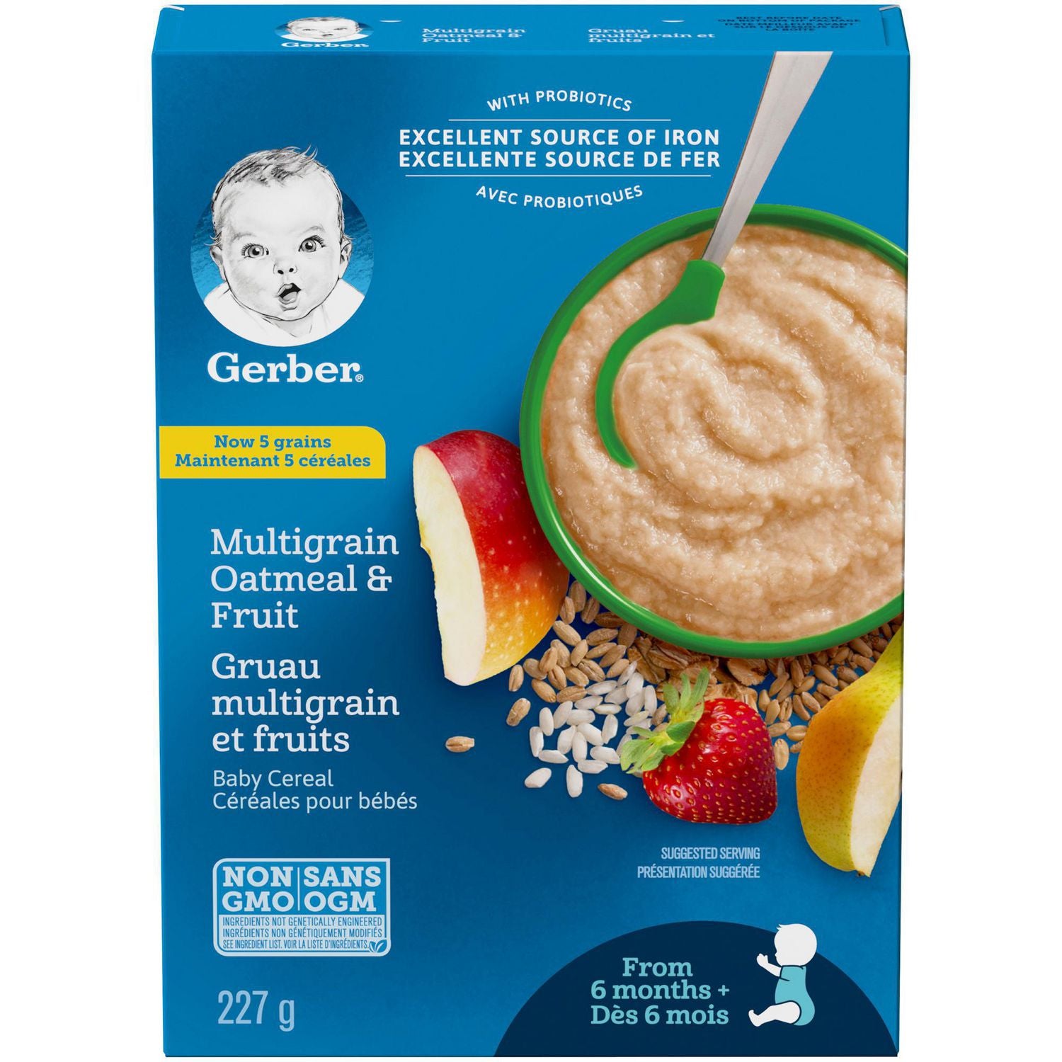 Nestle Gerber Mixed Grains with Fruit Cereal 227g