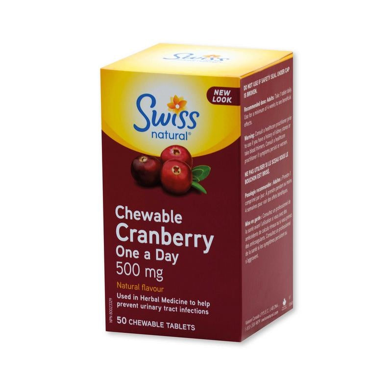 Swiss Natural Chewable Cranberry One a Day 50 Chewable Tablets