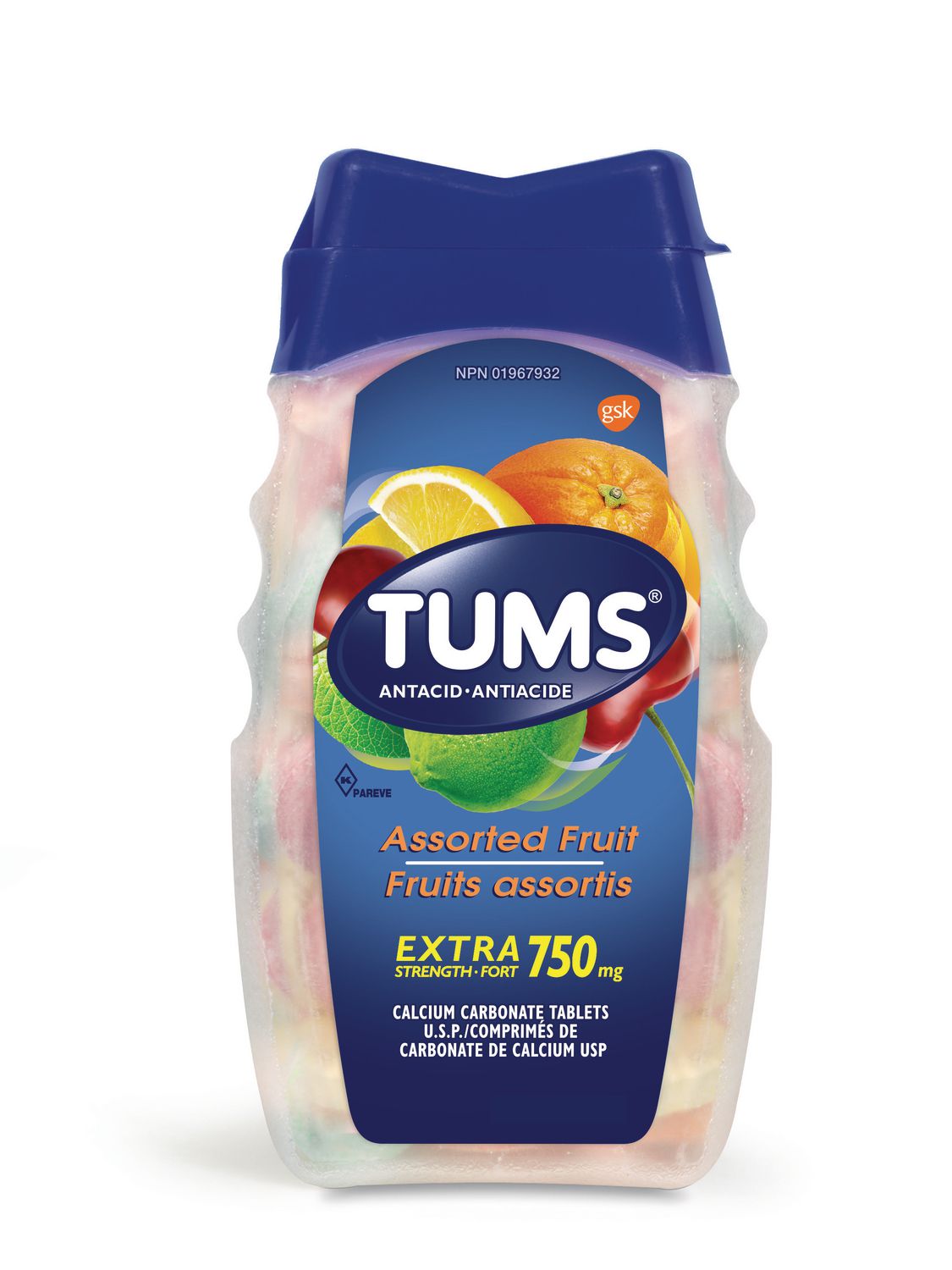 Tums Extra Strength 750mg 100 Tablets