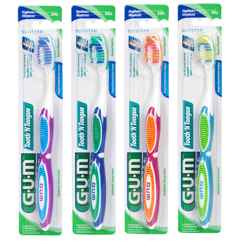 GUM Tooth 'N Tongue Toothbrush