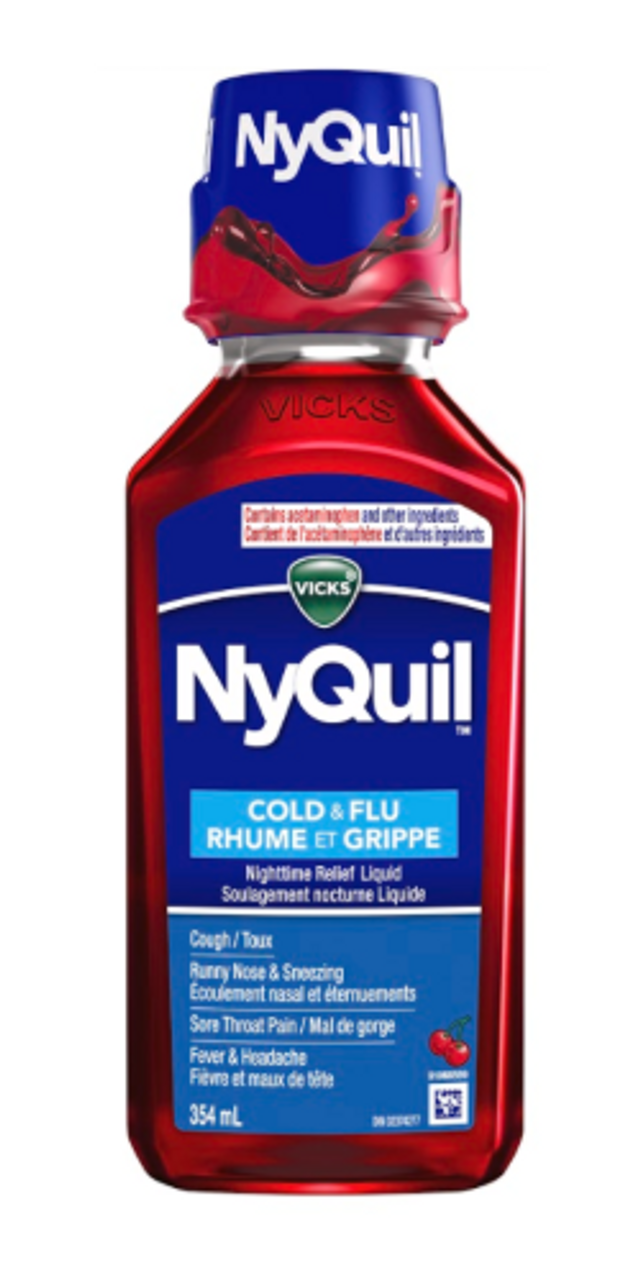 Vicks Nyquil Cold & Flu Nighttime Relief Liquid 236mL (Cherry ...