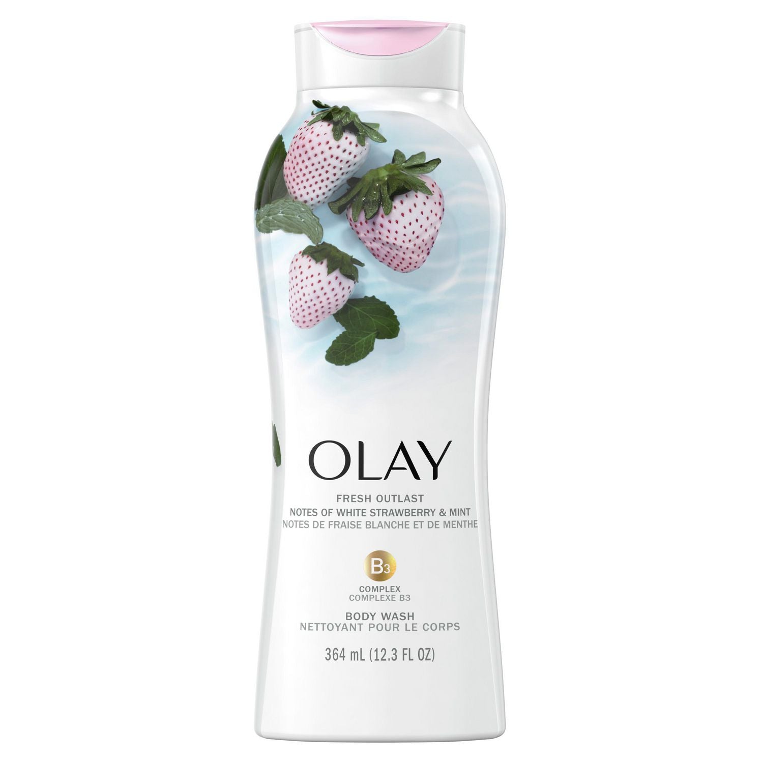 Olay Fresh Outlast White Strawberry & Mint Body Wash 364mL