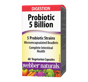 Webber Naturals Probiotic 5 Billion 60 Vegetarian Capsules