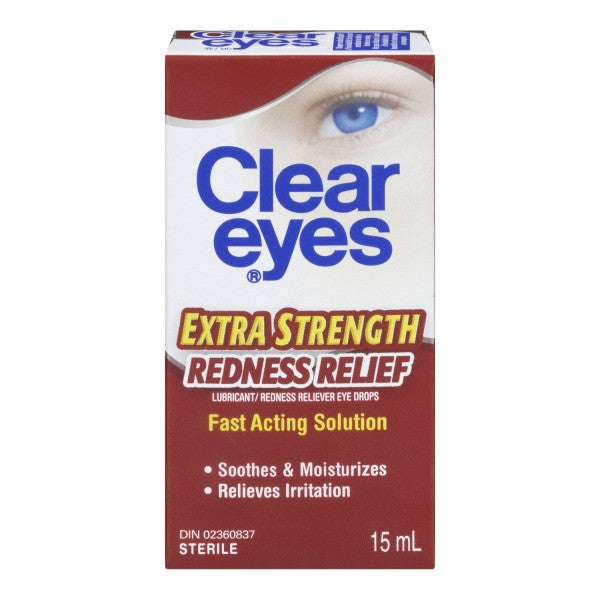 Clear Eyes Extra Strength Redness Relief Lubricant Eye Drops 15mL