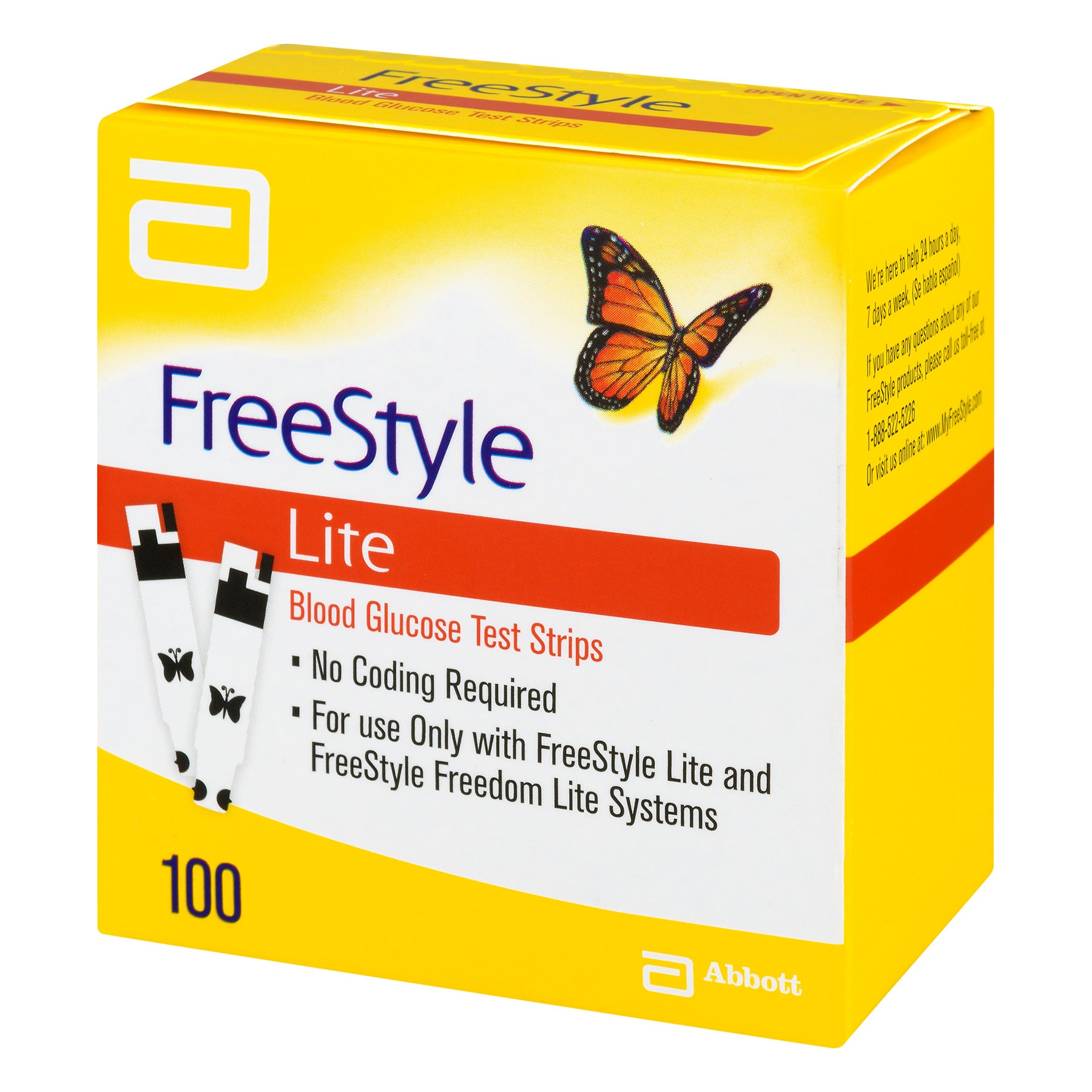 FreeStyle Lite Blood Glucose Test Strips 100