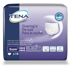 Tena Overnight Fully Breathable Underwear Size Medium 14 Count