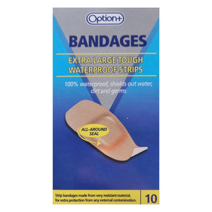Option+ Extra Large Tough Waterproof Strips 10