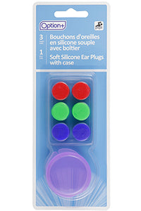 Option+ Soft Silicone Ear Plugs with Case
