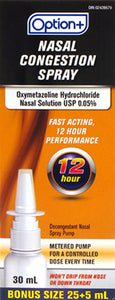 Option+ Nasal Congestion Spray 30mL