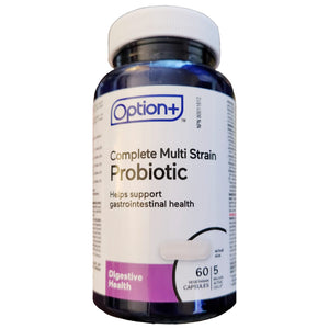 Option+ Complete Multi Strain Probiotic 5 Billion Active Cells 60 Vegetarian Capsules