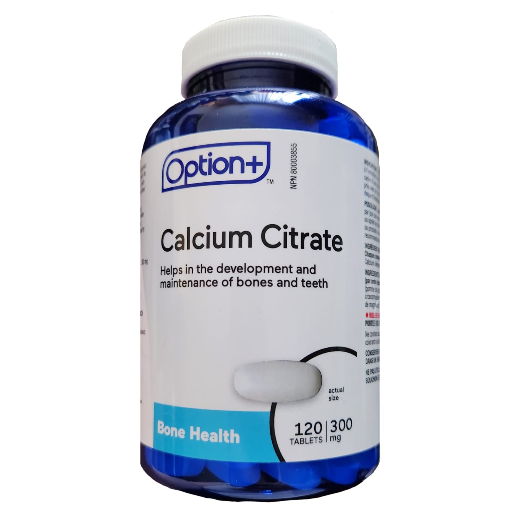 Option+ Calcium Citrate 300mg 120 Tablets