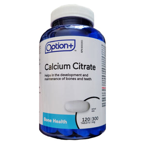Option+ Calcium Citrate 300mg 120 Tablets