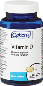 Option+ Vitamin D 1000IU 180 Softgels