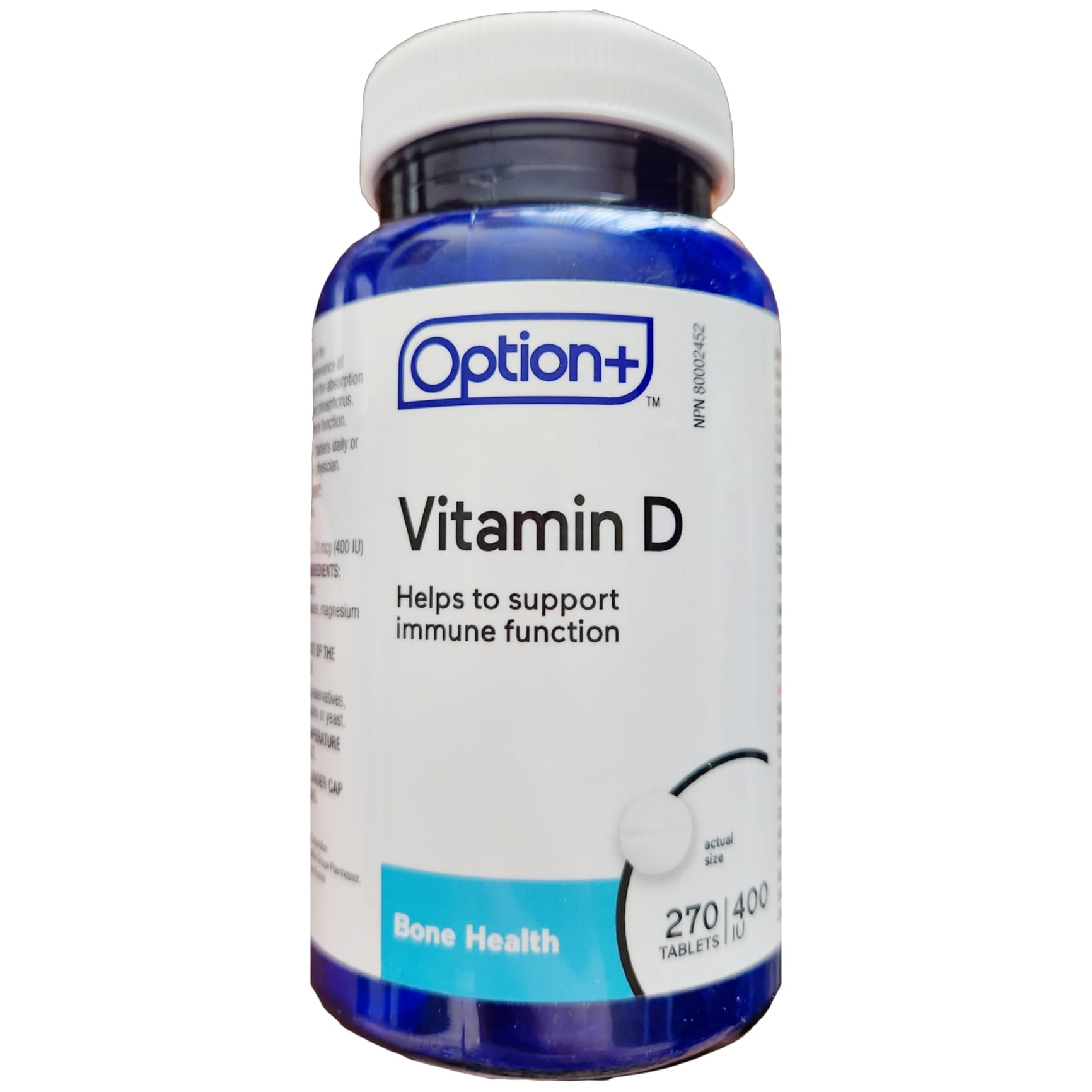 Option+ Vitamin D 400IU 270 Tablets